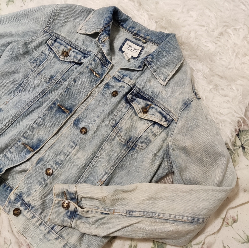 Light wash denim jacket